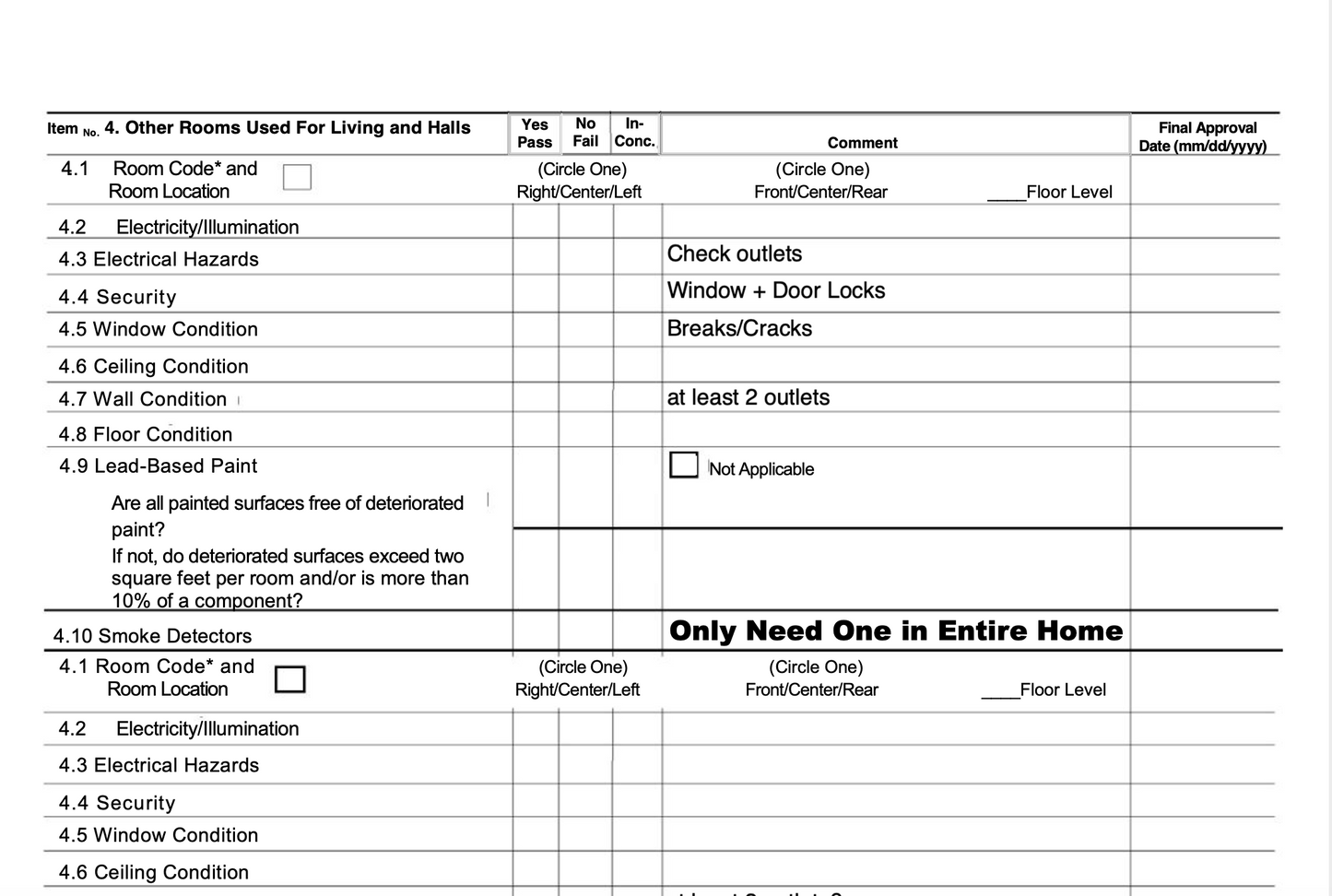 Section 8 Inspection CHECKLIST (With My Personal Notes)