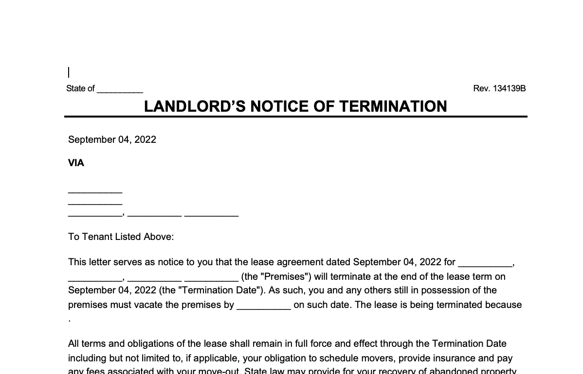 Lease Termination Agreement