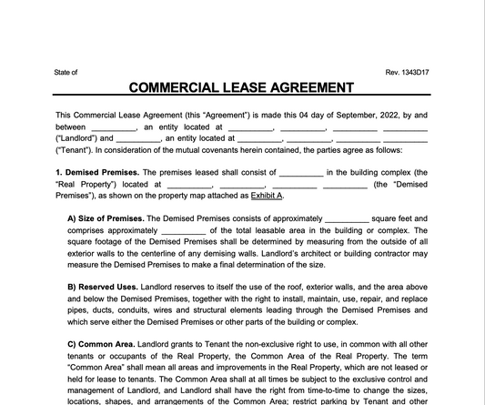 Commercial Lease Agreement